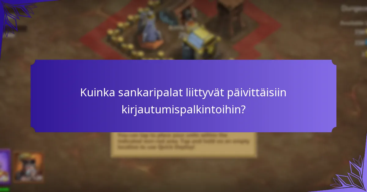 Mitkä kausiluonteiset tapahtumat vaikuttavat päivittäisiin kirjautumispalkintoihin?