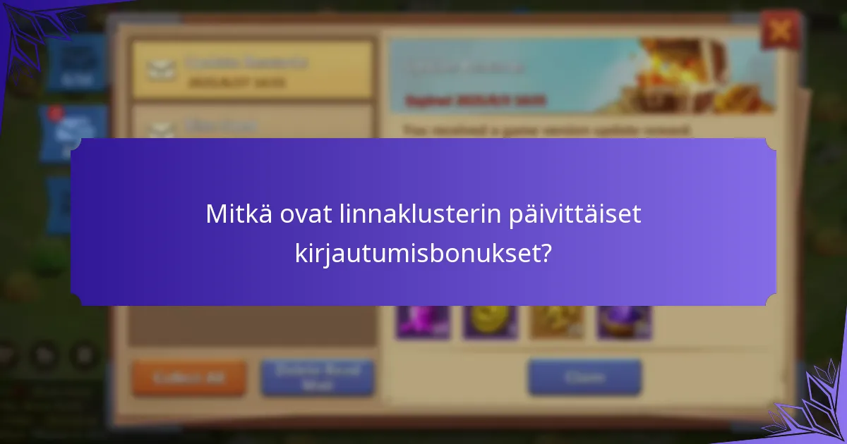 Mitkä resurssit pelaajat voivat ansaita päivittäisistä kirjautumisista?