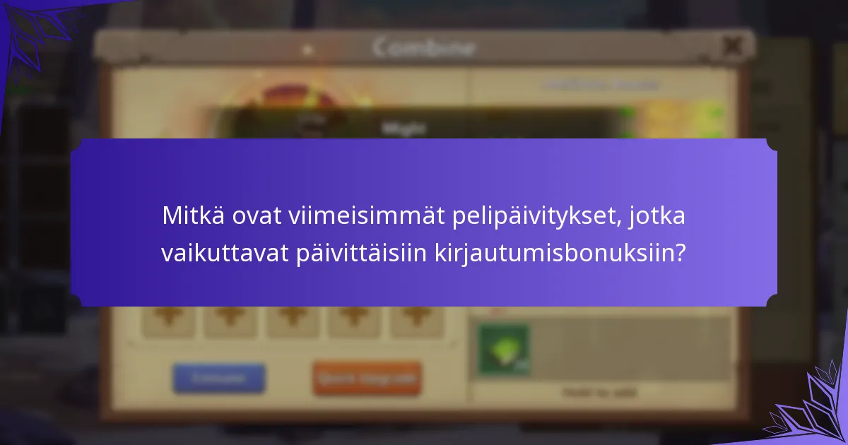 Mitkä palkinnot voidaan lunastaa päivittäisten kirjautumisbonusten kautta?